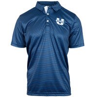 Men's embroidered U-State striped navy colosseum polo